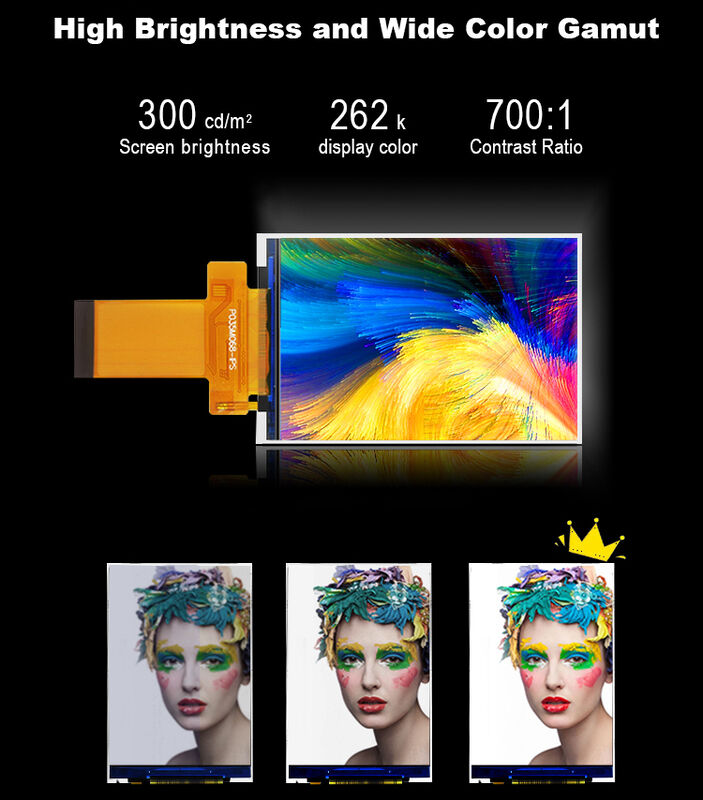 Polcd Kolorowy 3,5-calowy moduł panelu TFT-LCD IPS z ekranem dotykowym pojemnościowym 320x480 i szerokim kątem widzenia