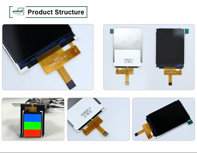 Polcd szeroka temperatura 2,8 cala LCD Moduły 240*320 300nit SPI 2,8 IPS kąt widzenia