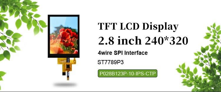 Polcd Niestandardowy interfejs SPI 2,8 cala 240x320 Pojemnościowy ekran dotykowy ST7789 Napęd TFT LCD