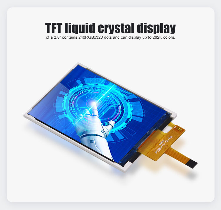 Polcd 2.8' TFT LCD Zastosować Panel kolorowy Ekran 240*320 Rozdzielczość 260 nit Ekran IPS LCD