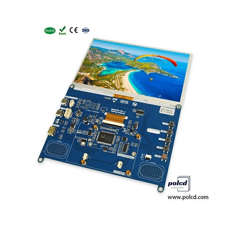 Polcd wysokiej jasności 7 cali 1024x600 RGB LCD Drive Board RTD2281 z głośnikiem audio do wyświetlania przemysłowego na zewnątrz