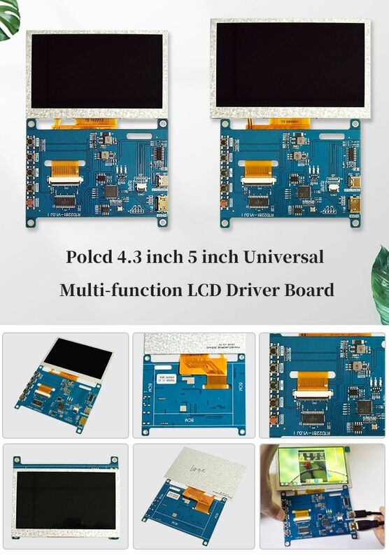 Polcd RTD2281 Wielofunkcyjny ekran wyświetlacza Raspberry Pi Universalna płyta sterowania LCD 4,3 cala 5 cali Płyta sterownika H-DMI USB