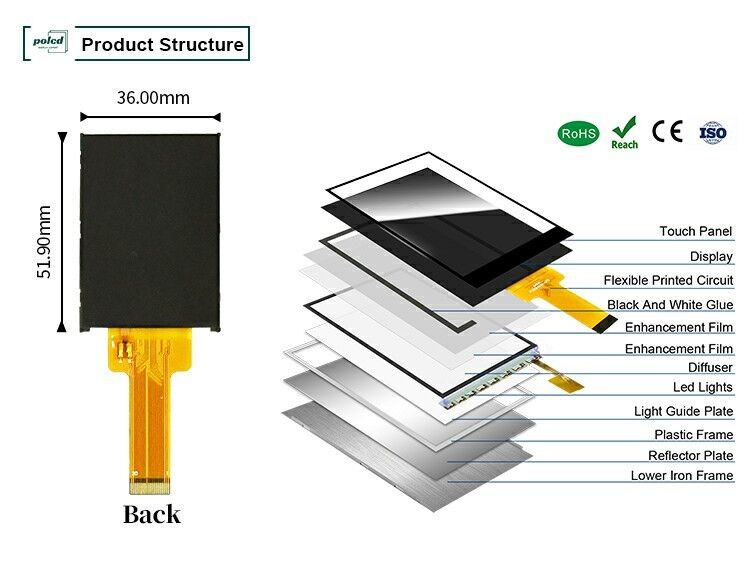 Polcd Liquid Crystal Display 2.0 Inch Mini Full Color ST7789 MCU IPS Full Angle View 240x320 Moduł LCD TFT