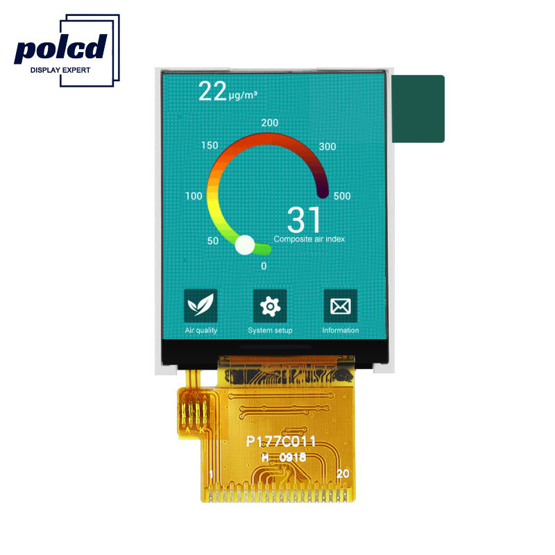 Polcd 1,77 cala Tft 128 * 160 Kolor 262K Rgb Wyświetlacz LCD Normalnie czarny