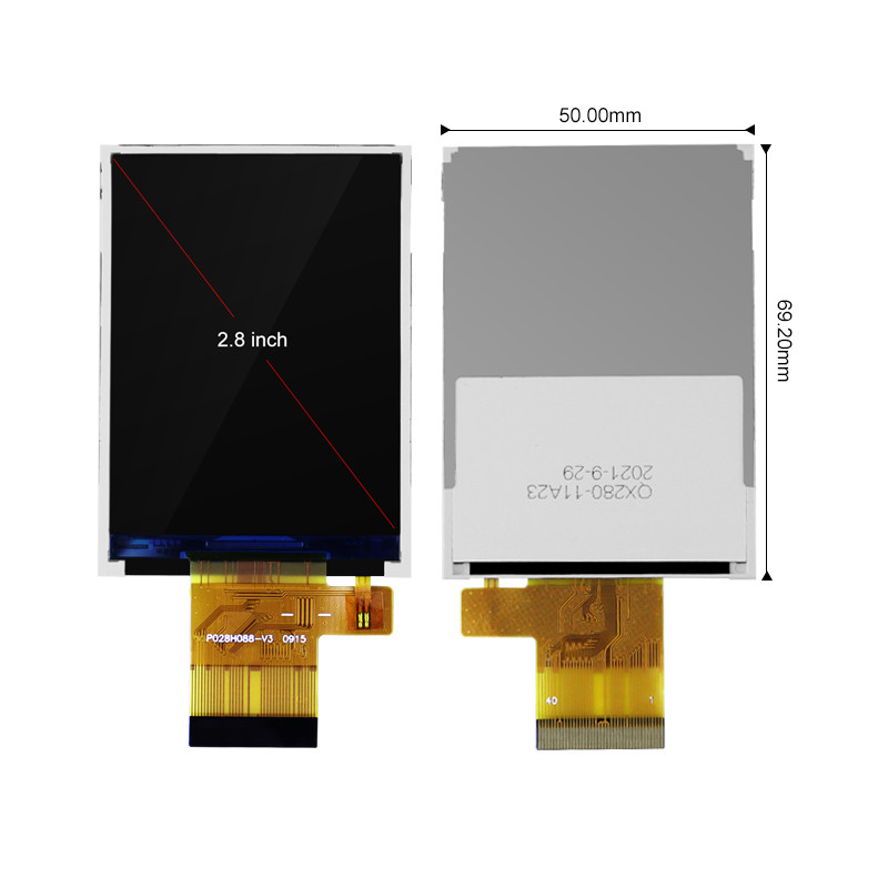 Polcd 2,8-calowy ekran dotykowy dla Raspberry Pi ST7789V Tft 240x320 16 bitów 300 nitów