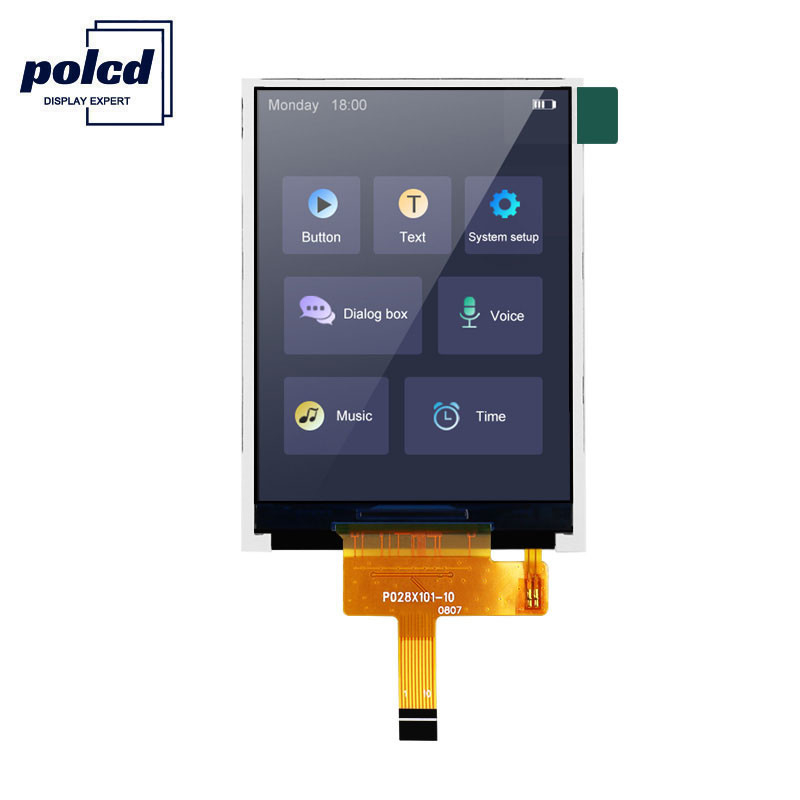 Polcd RoHS 2,8-calowy wyświetlacz LCD Monitor LCD o wysokiej jasności 300cd/M