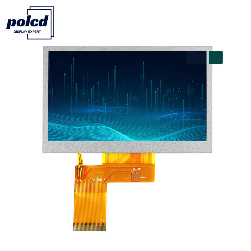 Polcd Brightness 300 4,3-calowy wyświetlacz Tft Lcd 800X480 TFT Rezystancyjny ekran dotykowy