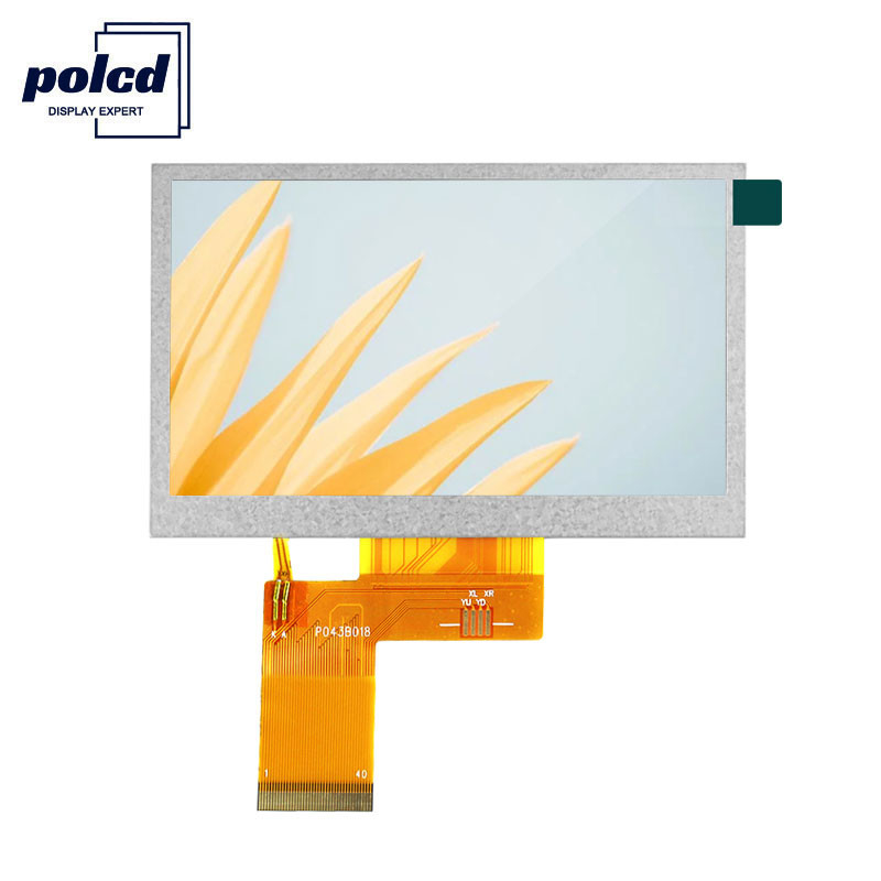 Polcd 24-bitowy wyświetlacz LCD RGB 4,3 cala 800x480 TFT LCD 53,86 mm Przemysłowy