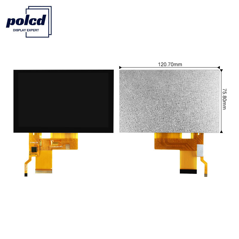 Polcd 300 Nit IPS TFT LCD RGB 24-bitowy 5-calowy ekran LCD do komputera PC ISO9001
