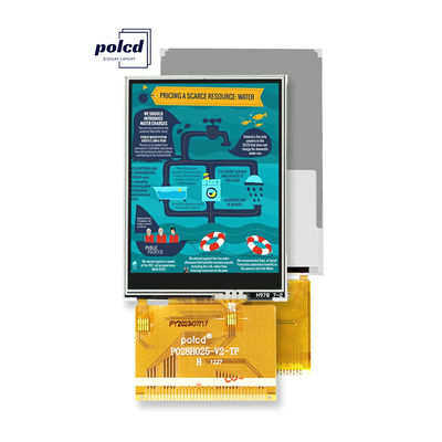 Polcd 2,8-calowy ekran dotykowy TFT LCD o pełnym kącie widzenia Panel IPS czytelny w świetle słonecznym