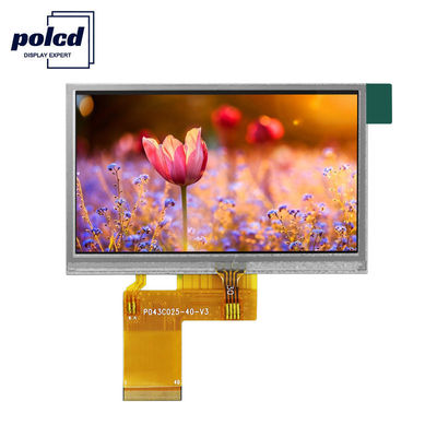 Polcd ILI6485 480x272 Wyświetlacz Tft Lcd 4,3-calowy rezystancyjny ekran dotykowy TFT 40 pinów
