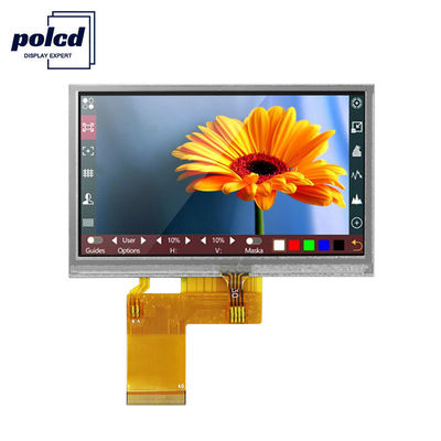 Polcd RGB 24-bitowy 4,3-calowy wyświetlacz Tft Lcd 480x272 Przemysłowy ekran dotykowy