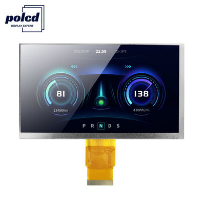 Polcd ISO9001 300 nitów 7-calowy dotykowy Tft LCD RGB 24-bitowy wyświetlacz LCD 800x480